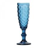 Jogo de Taças para Champagne Vidro Bico de Abacaxi 140ml 6 Peças Lyor Azul