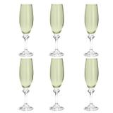 Jogo de taças para champanhe em cristal Bohemia Elisa 220ml 6 peças