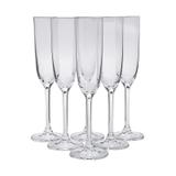 Jogo de Taças para Champanhe Titânio Cristal Eco 160 ml 6 Peças - Bohemia