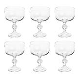 Jogo de taças para sobremesa em cristal Bohemia Claudia 6 peças 200ml