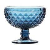 Jogo de Taças para Sobremesa Vidro Bico de Abacaxi 310ml 6 Peças Lyor Azul