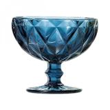 Jogo de Taças para Sobremesa Vidro Diamond 310ml 6 Peças Lyor Azul