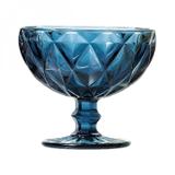 Jogo de Taças para Sobremesa Vidro Diamond 310ml 6 Peças Lyor Azul
