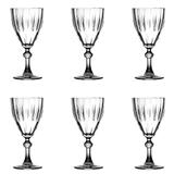 Jogo de taças para vinho em vidro Pasabahçe Diamond 6 peças 245ml