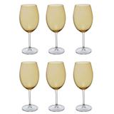 Jogo de Taças para Vinho Tinto - 6 Peças - Âmbar - Crystalite Bohemia - Full fit