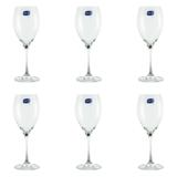 Jogo de taças para vinho tinto Bohemia sophia 6 peças 490ml