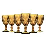 Jogo de Taças Vinho Diamante Amber 210ml Class Home