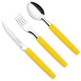 Jogo de Talheres 18 Peças Simonaggio Belize Cabo Amarelo