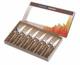 Jogo de Talheres Churrasco 12pc Jumbo Polywood Castanho Tramontina - Tramontina churrasco