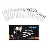 Jogo De Talheres Colher Faca Garfo 24 Peças Inox Tramontina