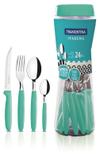Jogo de Talheres Inox 24 Pcs Ipanema Turquesa Tramontina