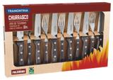 Jogo de Talheres Jumbo Tramontina Polywood 12 Peças Castanho 21198/976