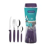 Jogo De Talheres Tramontina 23399991 Ipanema24 Pçs Roxo
