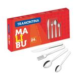 Jogo De Talheres Tramontina 23799022 Malibu Inox 24 Peças