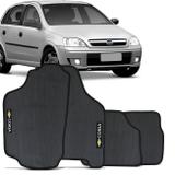 Jogo de Tapete Borracha PVC Corsa Hatch e Sedan 02 a 12 Preto Bordado Carpete Base Antiderrapante - Top gear