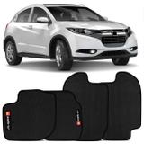 Jogo de Tapete Borracha PVC Honda HR-V 2015 a 2018 Preto Bordado Carpete Antiderrapante Impermeável - Top gear