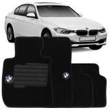 Jogo de Tapete Carpete BMW Série 3 318 320 325 328 335 2008 a 2012 Preto Bordado 4 Peças - Requinte tapetes