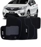 Jogo De Tapete Carpete Borda Honda New Fit 2015 2016 Preto - Flash
