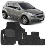 Jogo de Tapete Carpete Chevrolet Agile 2009 a 2018 Grafite Bordado 5 Peças - Top gear