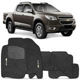 Jogo de Tapete Carpete Chevrolet Nova S10 CD 2012 a 2018 Grafite Bordado 5 Peças - Shutt