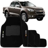 Jogo de Tapete Carpete Chevrolet Nova S10 CD 2012 a 2018 Preto Bordado 5 Peças - Top gear