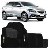 Jogo de Tapete Carpete Chevrolet Onix 2012 a 2018 Preto Bordado 5 Peças - Shutt