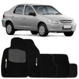Jogo de Tapete Carpete Chevrolet Prisma 2006 a 2012 Preto Bordado 5 Peças - Shutt