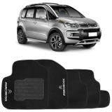 Jogo de Tapete Carpete Citroen Aircross 2010 a 2015 Preto Bordado 5 Peças - Top gear