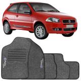Jogo de Tapete Carpete Fiat Palio 1.8R 2006 a 2010 Grafite Bordado 5 Peças - Zp