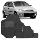 Jogo de Tapete Carpete GM Corsa Hatch Sedan 2002 a 2012 Grafite Bordado 5 Peças - Zp