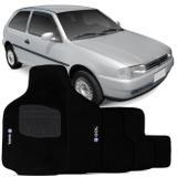 Jogo de Tapete Carpete Gol G2 G3 1996 a 2005 Preto Bordado 5 Peças - Top gear