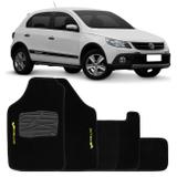 Jogo de Tapete Carpete Gol Rallye G5 2009 a 2012 Preto Bordado 5 Peças - Zp