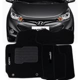Jogo de Tapete Carpete Hyundai Hb20 2012 A 2016 Personalizado Preto - Flash