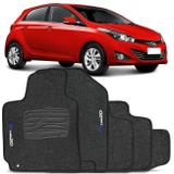 Jogo de Tapete Carpete Hyundai HB20 2012 a 2018 Grafite Bordado 5 Peças - Zp