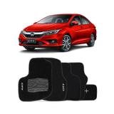 Jogo de Tapete Carpete para Honda City 2017 - Preto - - - Original tapetes