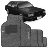 Jogo de Tapete Carpete VW Voyage G1 1982 a 1995 Grafite Bordado 5 Peças - Top gear