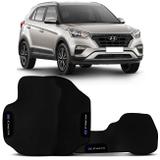 Jogo de Tapetes Borracha PVC Hyundai Creta 2017 a 2019 Antiderrapante Preto com Grafia e Emblema - Top gear