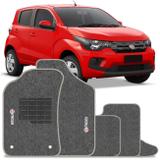 Jogo de Tapetes Carpete Fiat Mobi 2016 a 2018 Grafite Bordado com Base Antiderrapante Emborrachada - Requinte tapetes