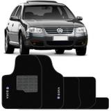 Jogo de Tapetes Carpete VW Bora 2008 a 2010 Preto Bordado com Base Antiderrapante Emborrachada - Requinte tapetes