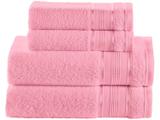 Jogo de Toalha Santista Royal Knut 100% Algodão - Rosa 4 Peças