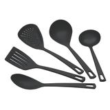 Jogo De Utensílios 5 Peças Nylon Preto 25099004 Tramontina