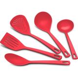 Jogo De Utensílios 5 Peças Nylon Vermelho 25099704 Tramontina