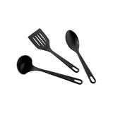 Jogo de utensílios Brinox Nylon 3 peças preto