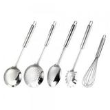 Jogo de Utensílios de Cozinha com 5 Peças em Aço Inox - Kg home