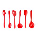 Jogo de Utensílios de Silicone Belle Maison Vermelho 6 peças