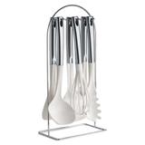 Jogo de Utensílios em Nylon 6pçs + Suporte Branco UT113-6BR - Hercules