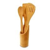 Jogo de Utensílios para Cozinha em Bambu Colheres COZB44 - Cosy