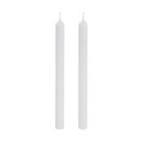 Jogo de Vela Castiçal Essencial Branco 2x25cm 2 Peças -Home Style