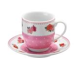 Jogo de xícara de café com 8 peças - Rosa - Art hause