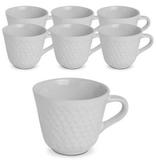 Jogo De Xicara Para Cafe De Porcelana Conica Branca Com 6 Pecas 60Ml - Hr horacilio